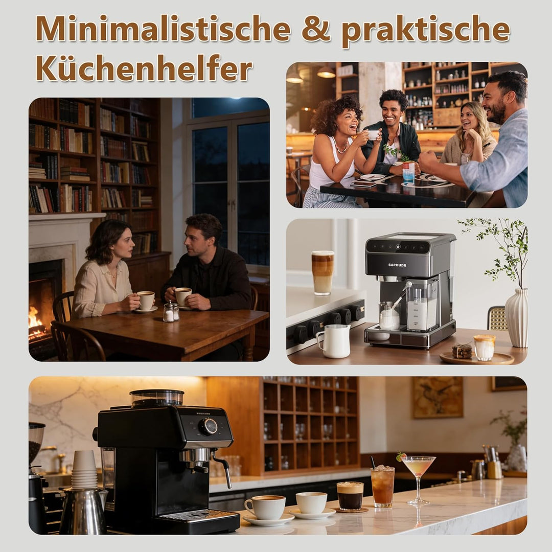 Kaffeewaage 500g/0,1g, Digitale Espresso Waage mit LED Display, Wiederaufladbare Feinwaage Kaffee mi