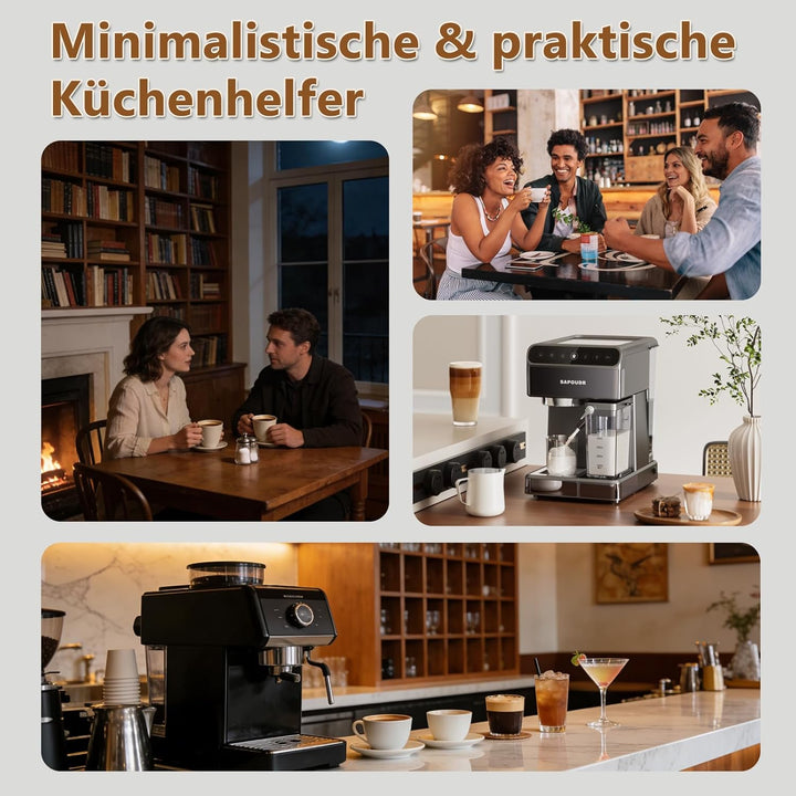 Kaffeewaage 500g/0,1g, Digitale Espresso Waage mit LED Display, Wiederaufladbare Feinwaage Kaffee mi