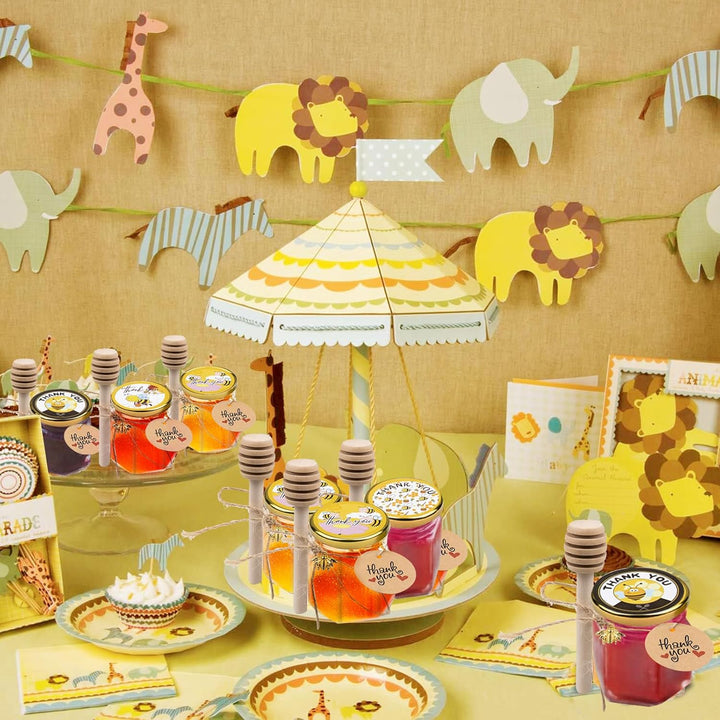 Dhnvcud 36 Stück Sechseckige Honiggläser Mini Marmeladenglas mit Deckel, Honiggläser 45ml Mini Gläse
