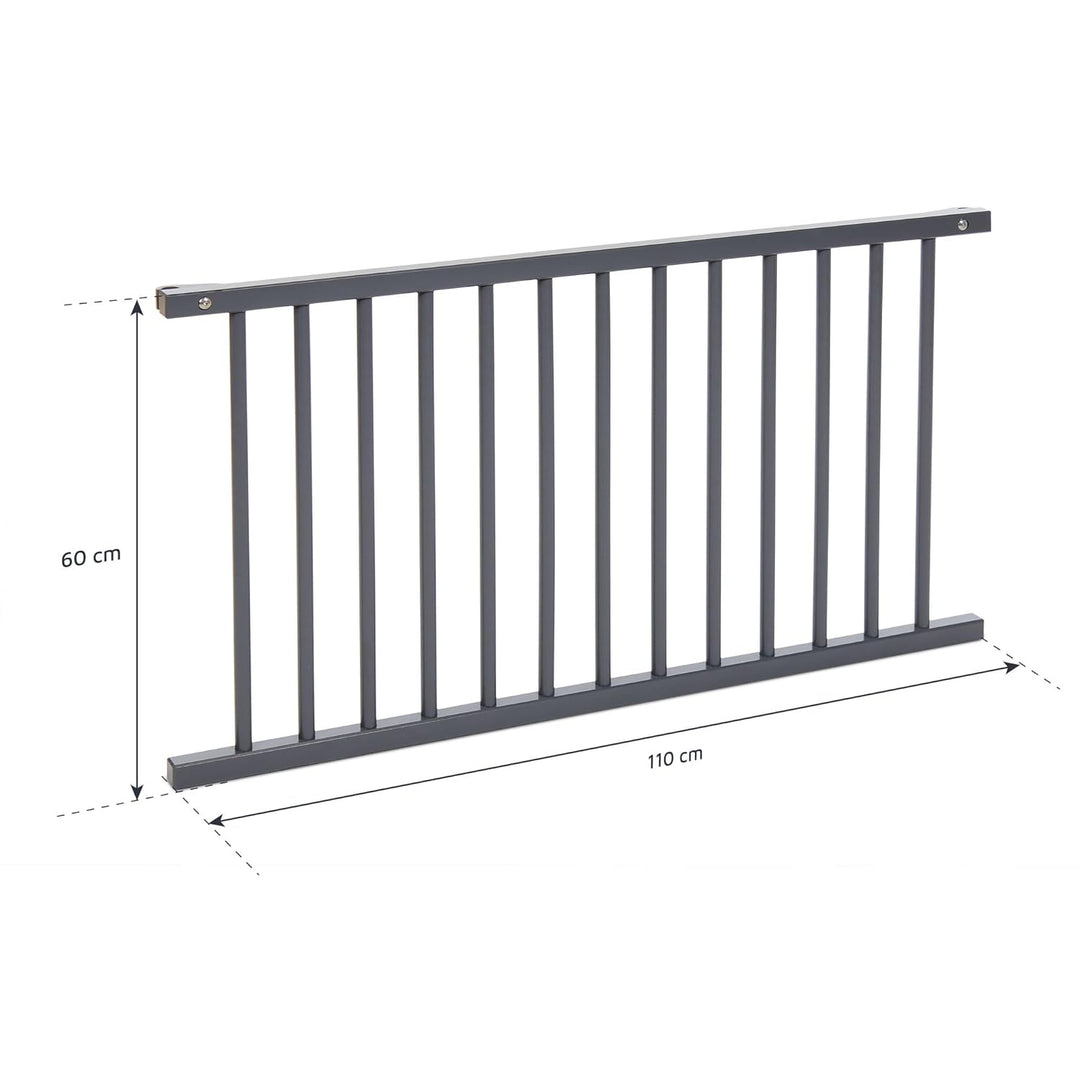 babybay Verschlussgitter für Kinderbettnutzung passend für Modell Boxspring XXL, schiefergrau lackie