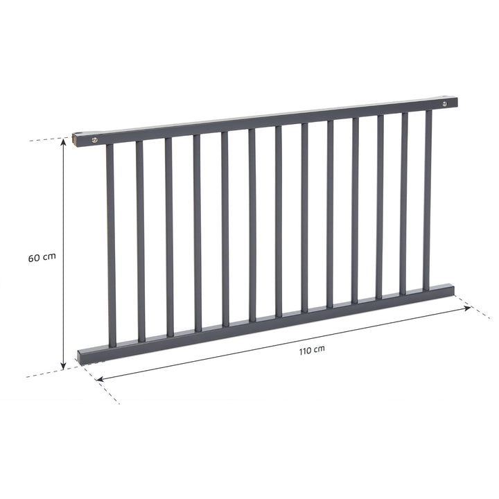 babybay Verschlussgitter für Kinderbettnutzung passend für Modell Boxspring XXL, schiefergrau lackie