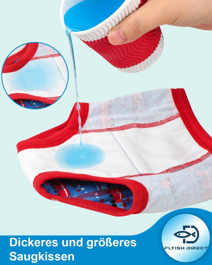 FLYISH DIRECT Baby Töpfchen Trainingshose für Töpfchentraining, 6-Lagen-Struktur Kinder Trainingsunt