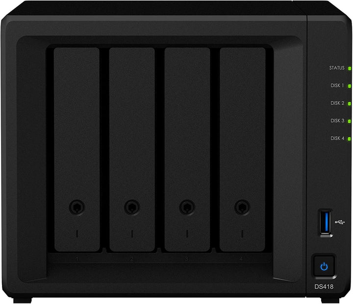 Synology DS418 8TB (4 x 2TB WD RED) 4 Bay Desktop-NAS-Einheit, 8TB