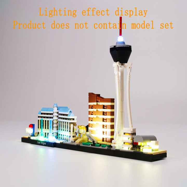 GEAMENT LED-Licht-Set für Architecture Skyline Collection Las Vegas - kompatibel mit Lego 21047 Baum
