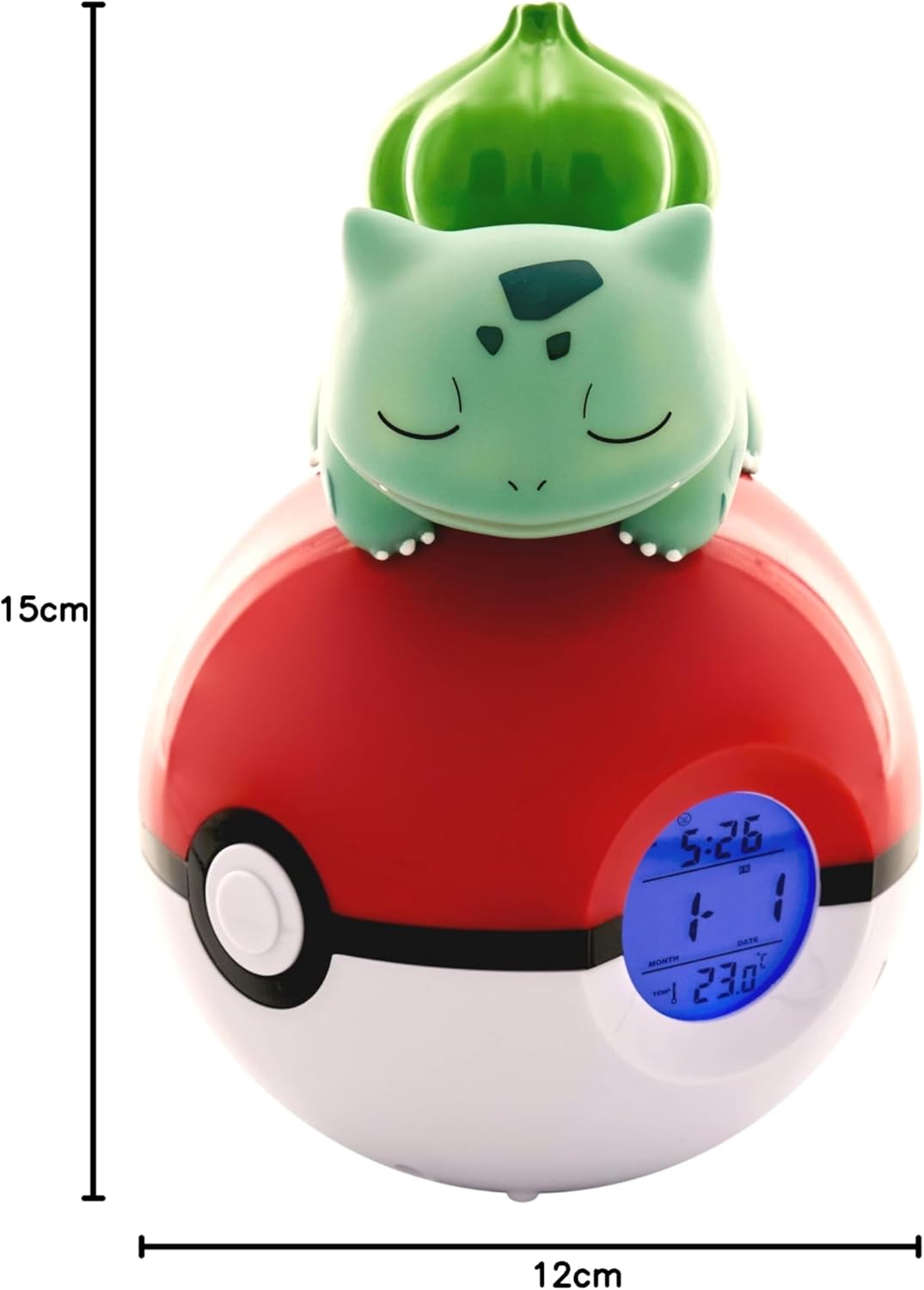 Teknofun - Leuchtender Wecker Pokémon - Bulbizarre Schläft Auf Einem Pokéball - Multifunktions - Gib
