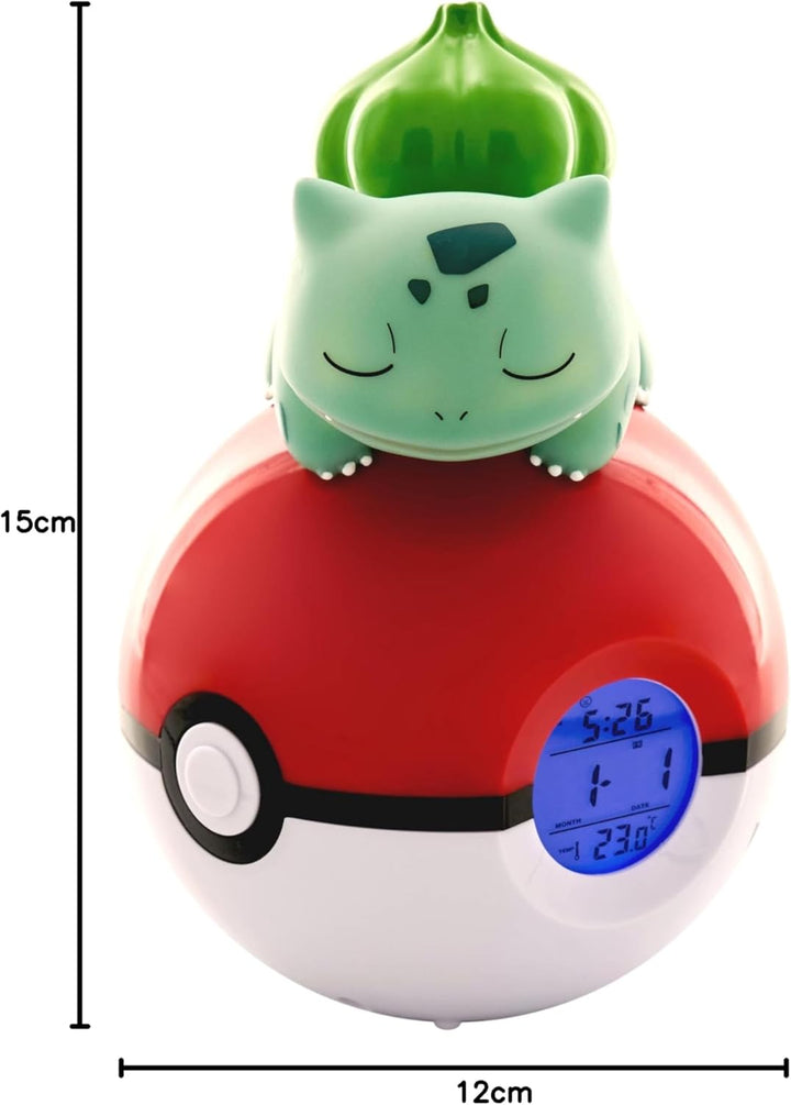 Teknofun - Leuchtender Wecker Pokémon - Bulbizarre Schläft Auf Einem Pokéball - Multifunktions - Gib