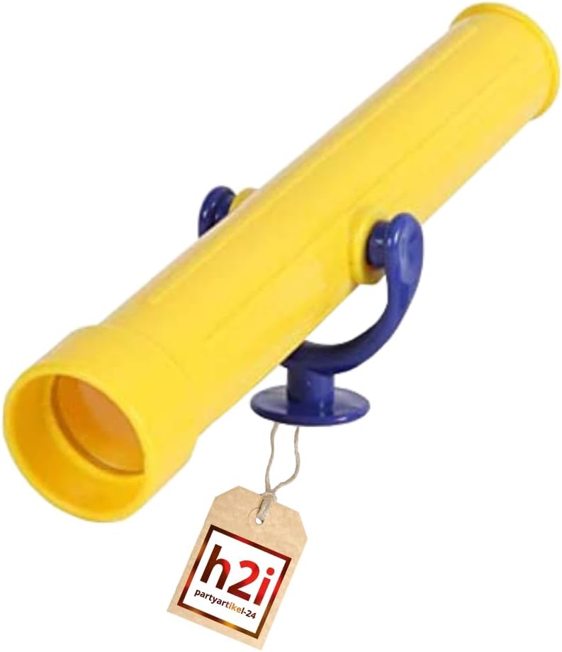 h2i Teleskop Spielturm & Spielhaus | Kinder-Fernrohr aus wetterfestem Kunststoff | ohne optische Ver