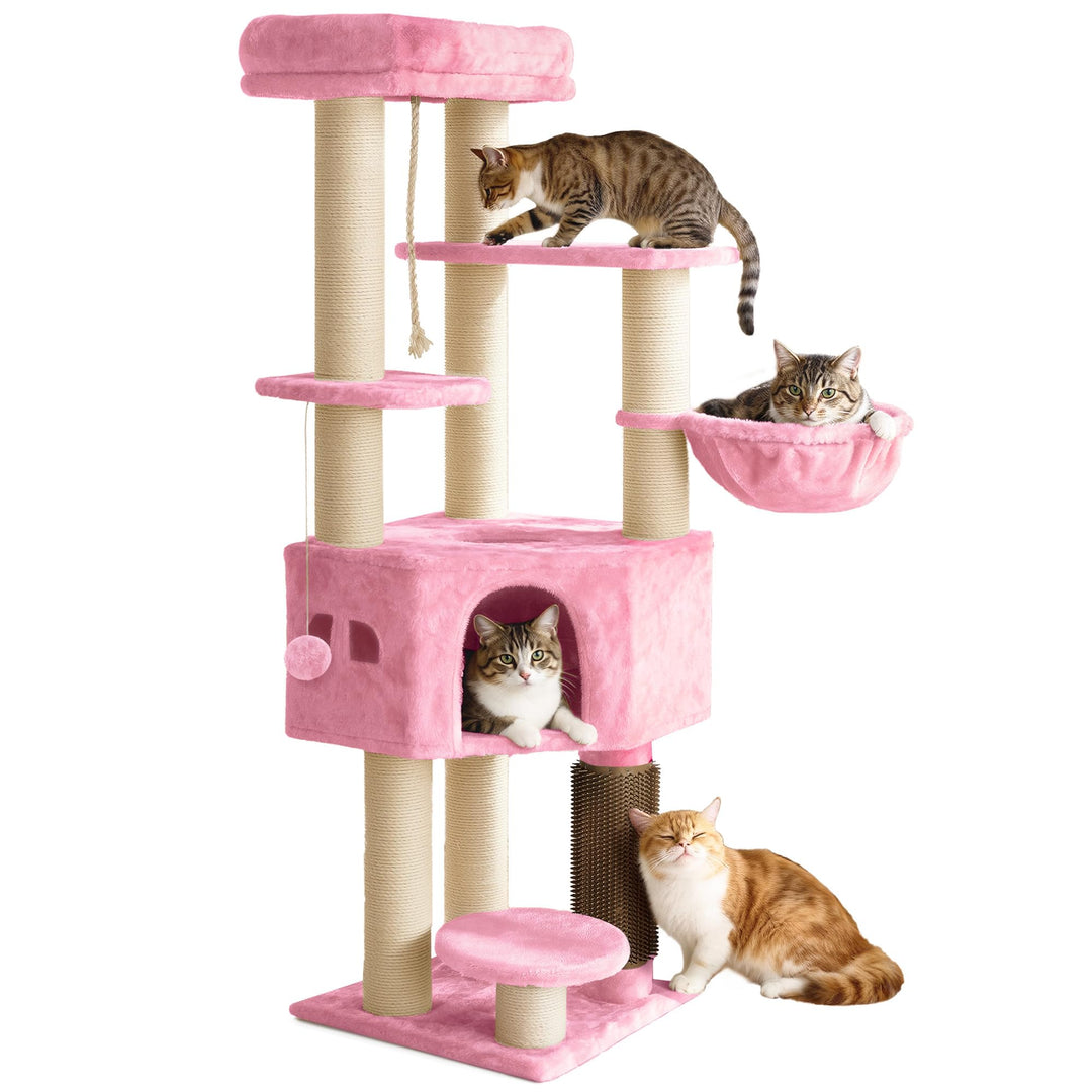 YITAHOME Kratzbaum, Katzenkratzbaum, für Grosse Katze, Katzenbaum, Katzenbürsten, 11 cm Dicke Stämme