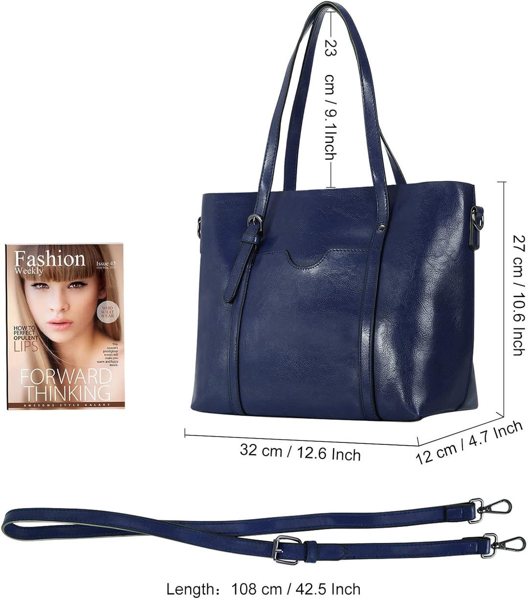 HAWEE Damen Crossbody Handtasche Grosse Shopper Umhängetasche Kunstleder Tote Schultertasche Mode He