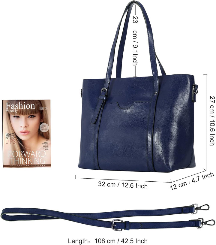 HAWEE Damen Crossbody Handtasche Grosse Shopper Umhängetasche Kunstleder Tote Schultertasche Mode He