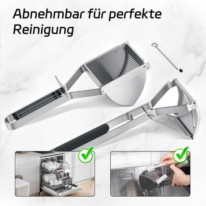 SPEENSUN Kartoffelpresse Edelstahl,Kartoffelstampfer für cremiges Püree, Babybrei & gekochtes Gemüse