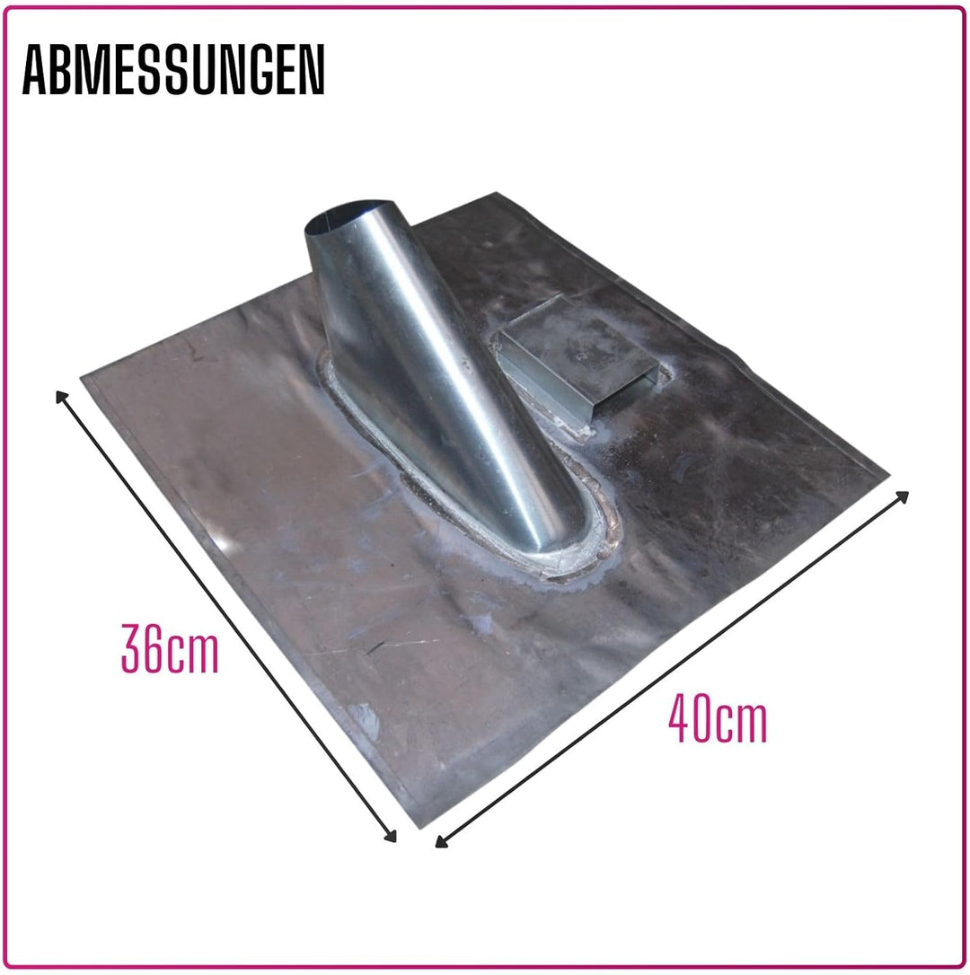 Jalowiecki Bleidachziegel 40 x 36 cm - ohne Kabeldurchführung I Antennenziegel für Mast bis 50 mm Du