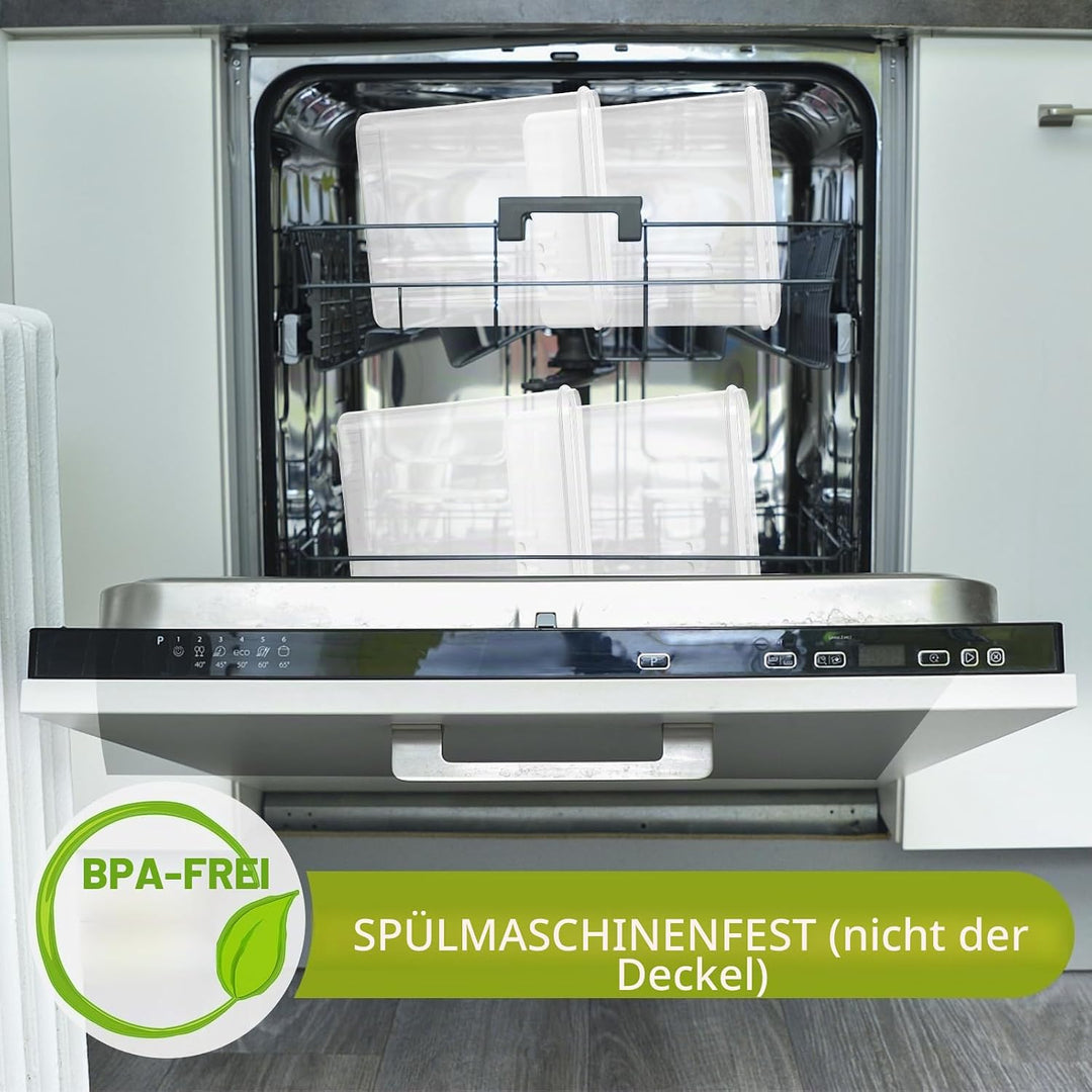 Skroam Müslibehälter, luftdichte Frischhaltedosen mit Ausgiesser für Küche und Speisekammer, Kunstst