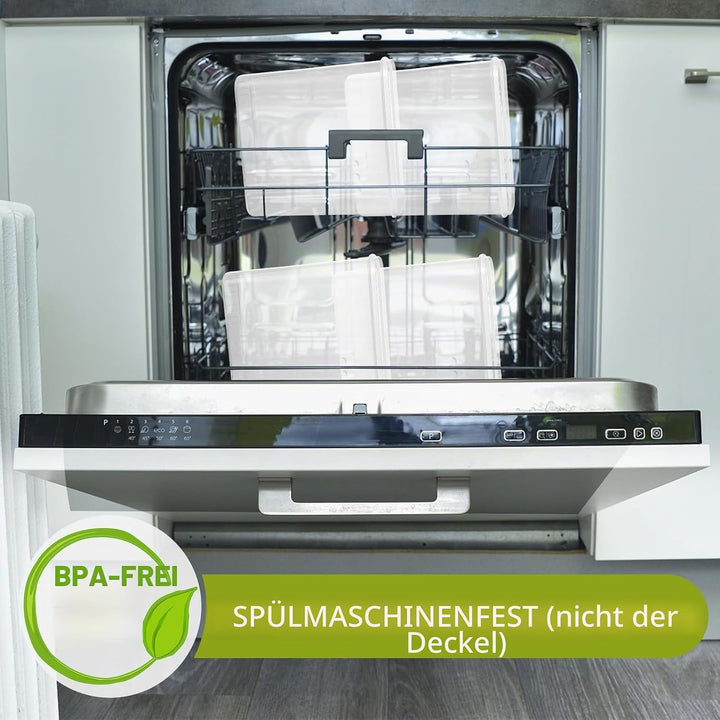 Skroam Müslibehälter, luftdichte Frischhaltedosen mit Ausgiesser für Küche und Speisekammer, Kunstst