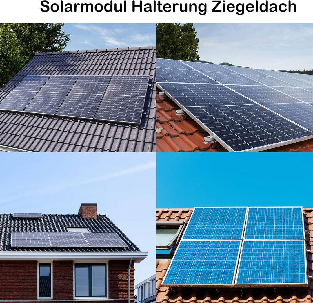 Warmfay Solar Halterung Ziegeldach Montageset, Erweitert Photovoltaik Montageschiene Dachhaken Solar