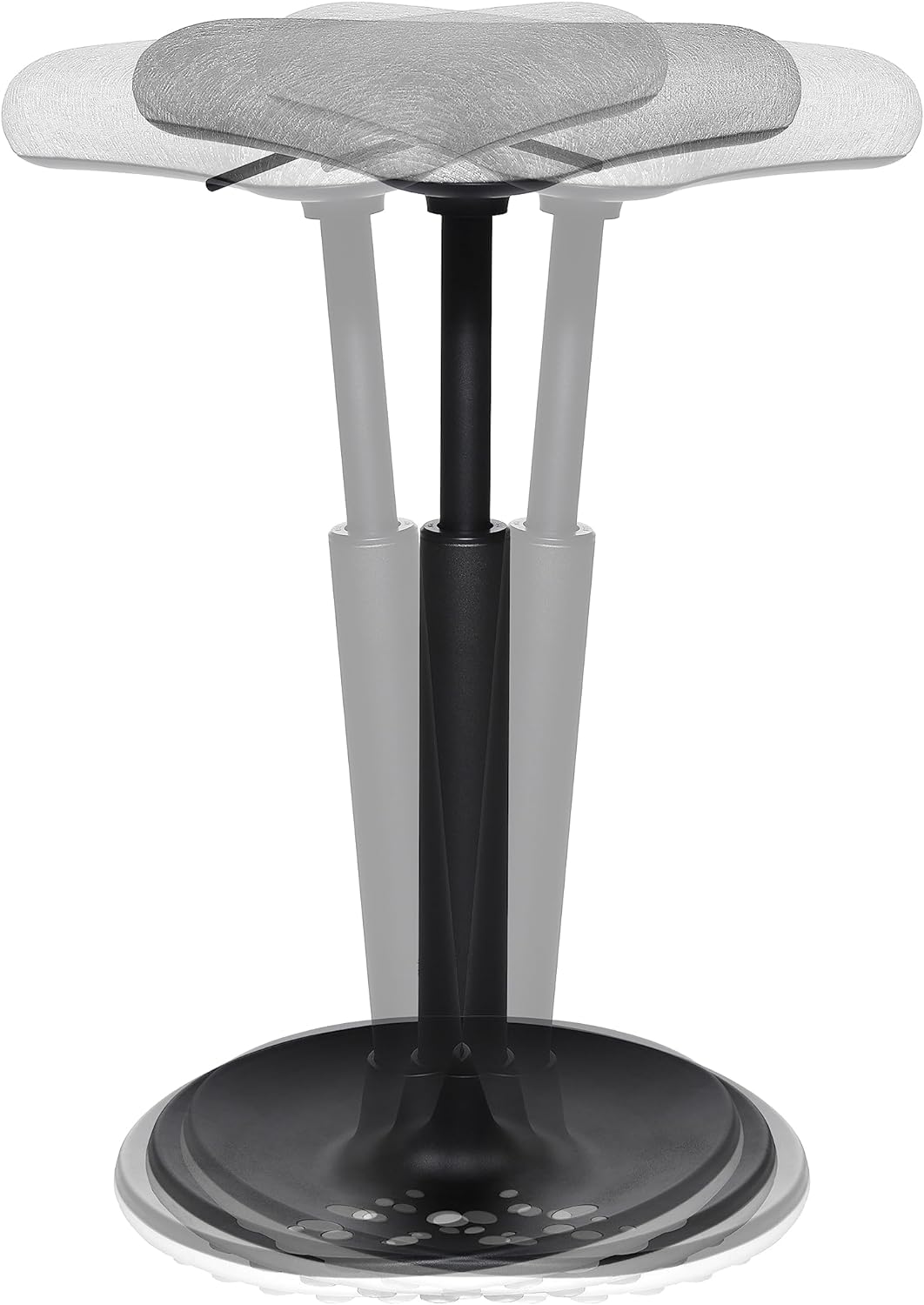 Topstar Sitness H1, Arbeitshocker, Stehhilfe, Drehhocker, höhenverstellbar, Stoffbezug Polyester, he