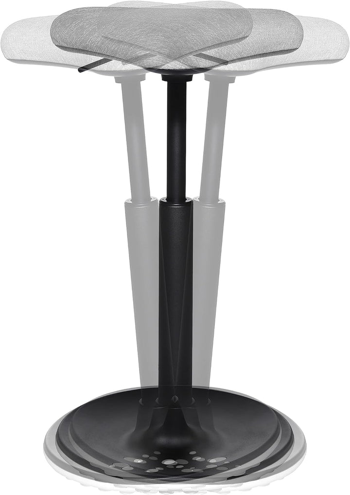 Topstar Sitness H1, Arbeitshocker, Stehhilfe, Drehhocker, höhenverstellbar, Stoffbezug Polyester, he