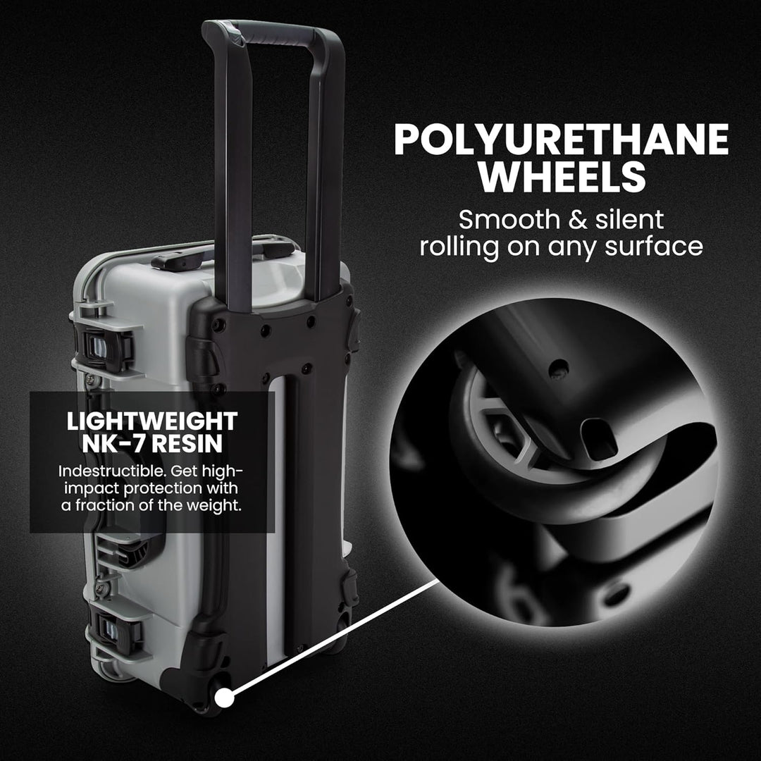 Nanuk 935 Wasserdichter Hartschalenkoffer Mit Gepolsterten Trennwänden - Silber Einheitsgrösse Silbe