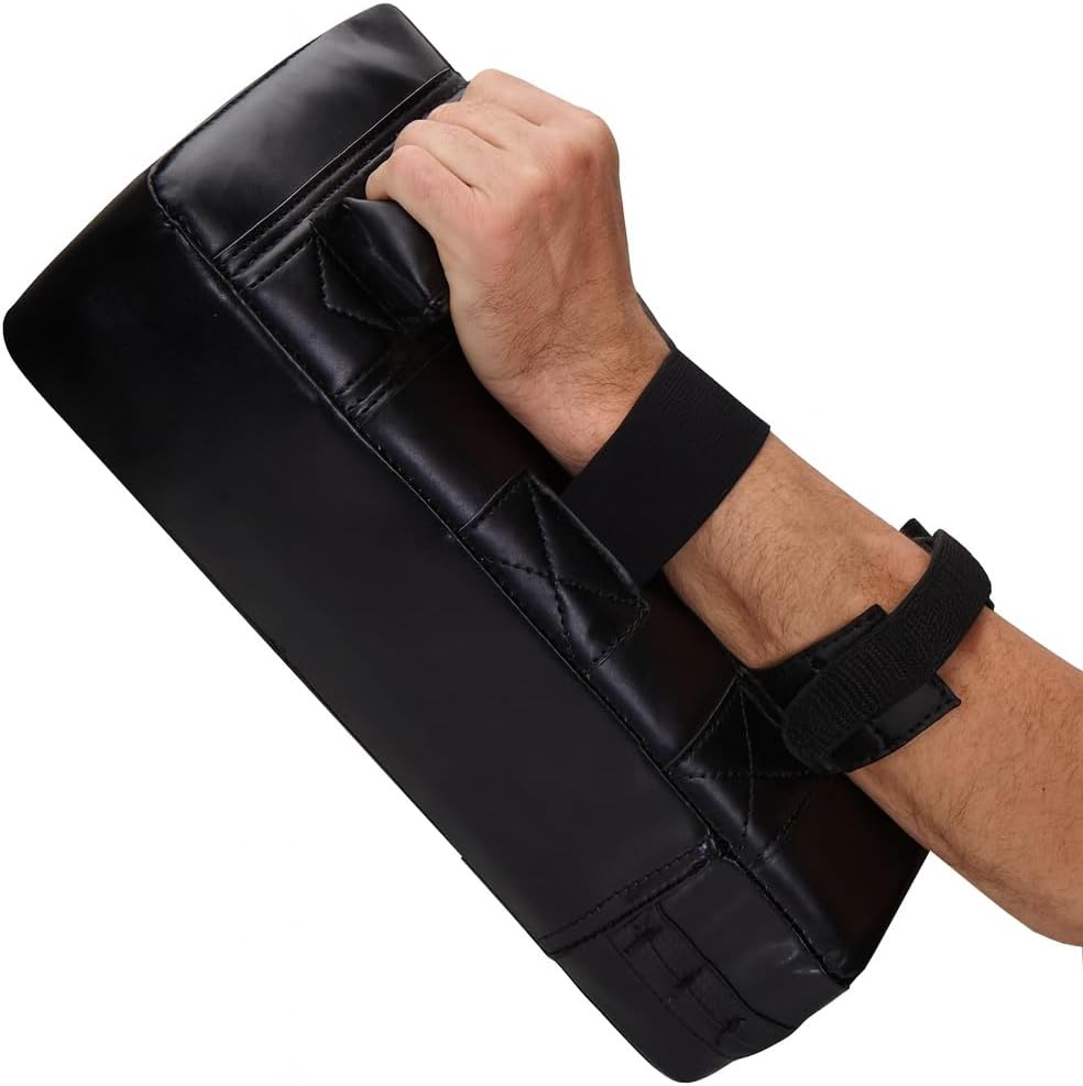 BAY Black Corner Arm-Schlagpolster für Kampfsport, Leder PU, Schwarz, 41 x 20,5 cm