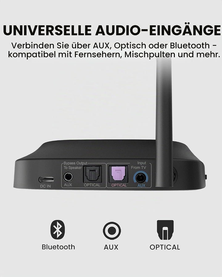 Avantree Audiplex M3 – Mehrkanal-Audio-System mit Kopfhörern für Kirchenübersetzung &amp; Seminare, 30 m