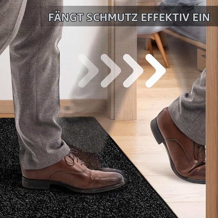 Mibao Fussmatte für Innen &amp; Aussen, 60x120cm Anthrazit Fussmatten, Dauerhaft Waschbar Fussmatte, Sch