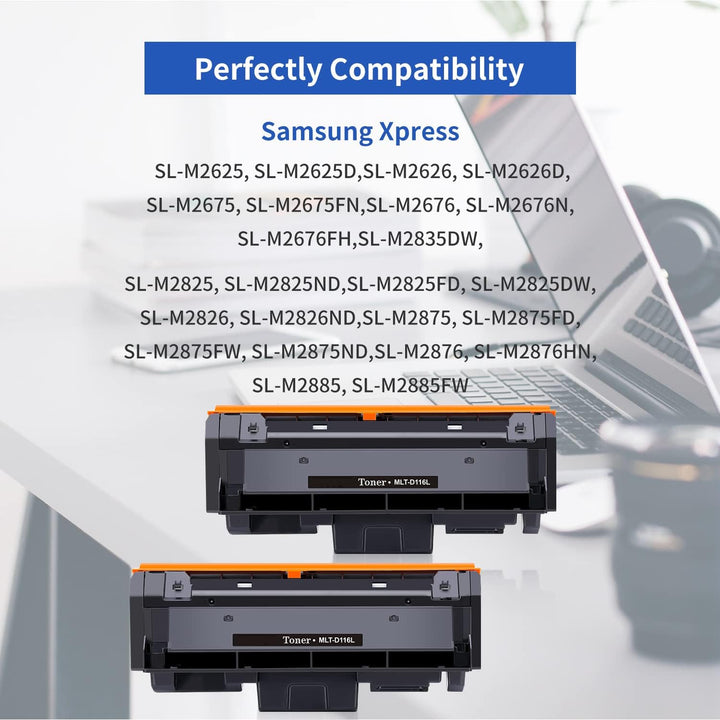 Jhaan D116L Toner Kompatibel für Samsung MLT-D116L Tonerkartusche für Xpress SL M2675FN M2835DW M288