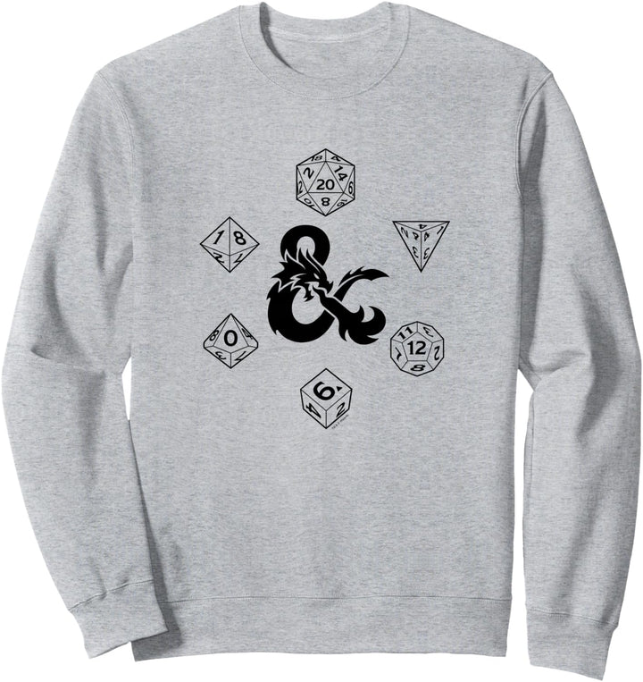 Dungeons &amp; Dragons Hexagon Dice Circle Layout Sweatshirt