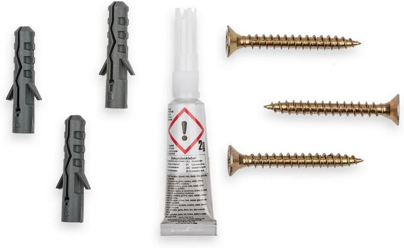 Treppen- und Geländerstudio Graber Ballettstange Esche hell Ø 42mm inkl. 2 Edelstahlhalter zum Einsc