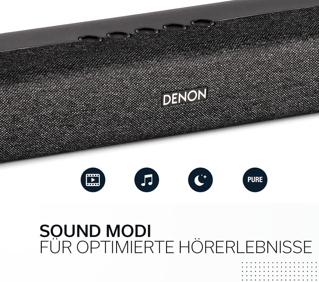 Denon DHT-S416 hochwertige 2.1 TV Soundbar mit kabellosem Subwoofer, Google Chromecast integriert, W