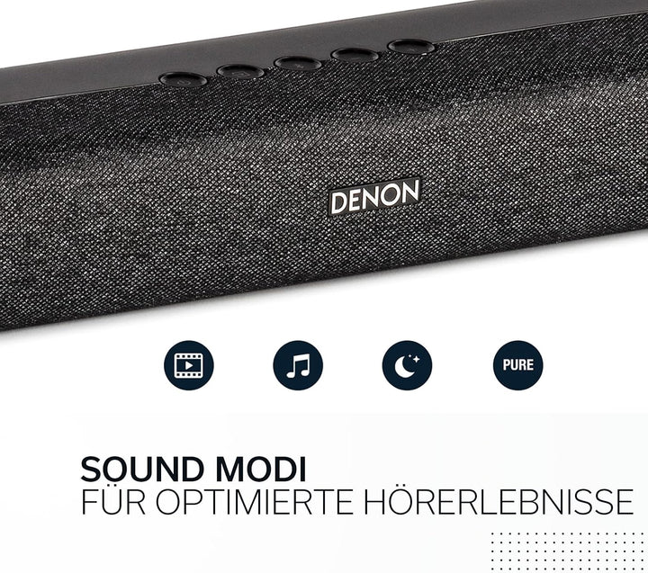Denon DHT-S416 hochwertige 2.1 TV Soundbar mit kabellosem Subwoofer, Google Chromecast integriert, W