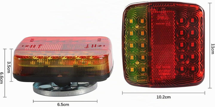 AOHEWEI Kabelloses Beleuchtungs LED Set, magnetische Anhänger Rücklichter kabellos 12 V, LKW-Heck EC