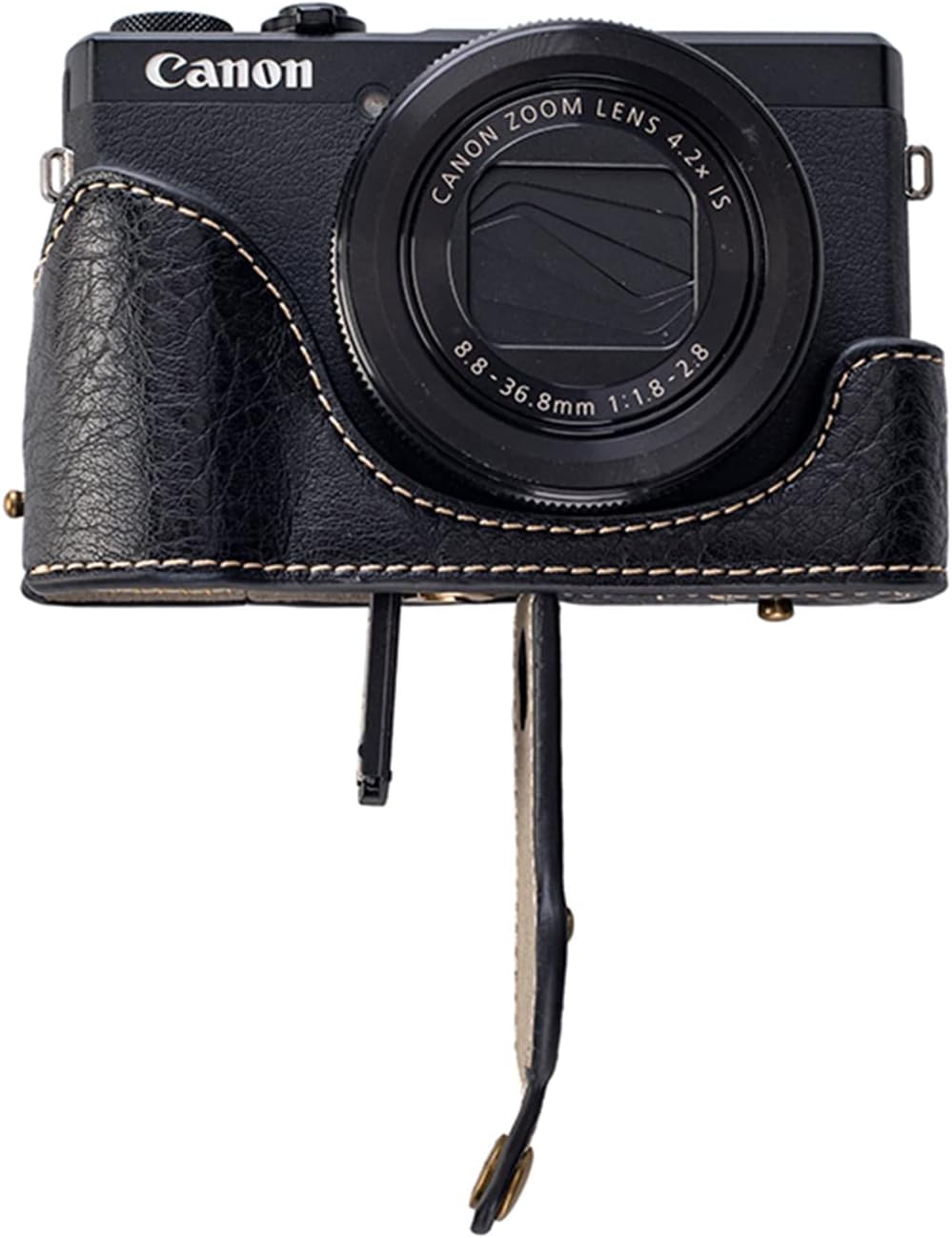 kinokoo G7X /G7X Mark II /G7X Mark III Hülle, PU Leder Kameratasche Kompatibel für Canon G7X /G7X II