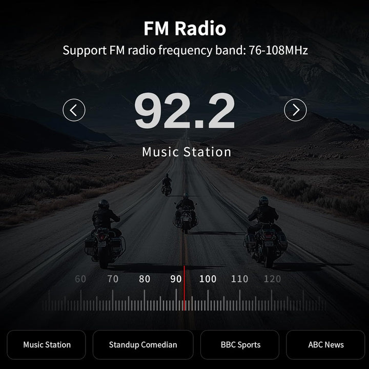 Fodsports T1 Pro Motorrad Intercom 5.4, Headset Motorradhelm für bis zu 6 Motorräder mit 2000m, Moto