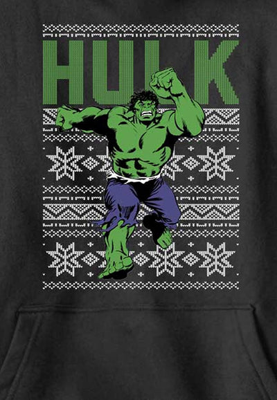 Marvel Jungen Klassisch Hulk Uglytop Hoodie, Schwarz, XL