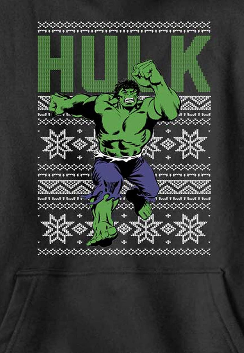 Marvel Jungen Klassisch Hulk Uglytop Hoodie, Schwarz, XL