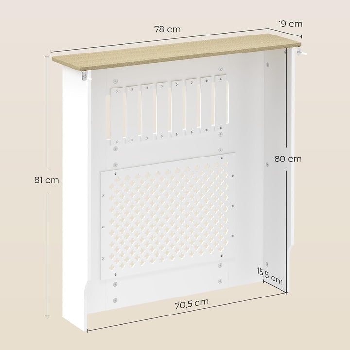 HOMCOM Moderne Holz-Heizkörperabdeckung 78x19x81cm weiss