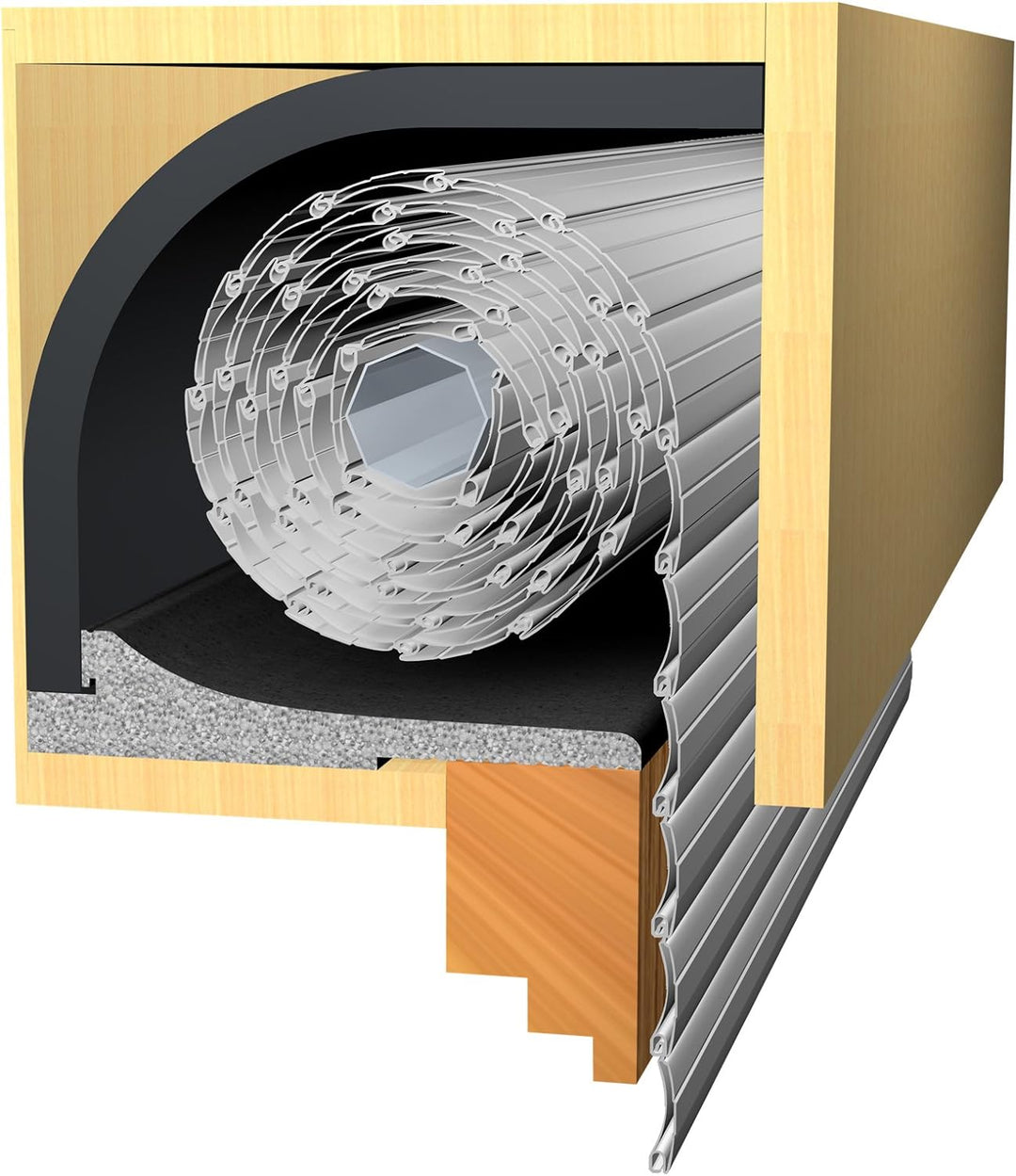 jarolift Energiespar Rollladendämmung 25mm (100 x 50cm) inkl. Deckeldämmung 100 x 24cm, spart Heizko