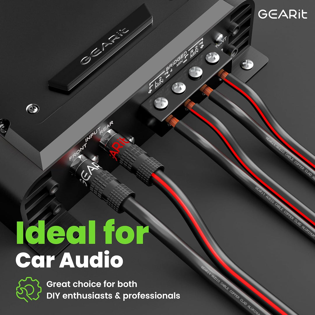 GearIT mit 1,2 Lautsprecher Draht (100 Fuss/30,48 Meter) schwarz 50' schwarz, 50' schwarz