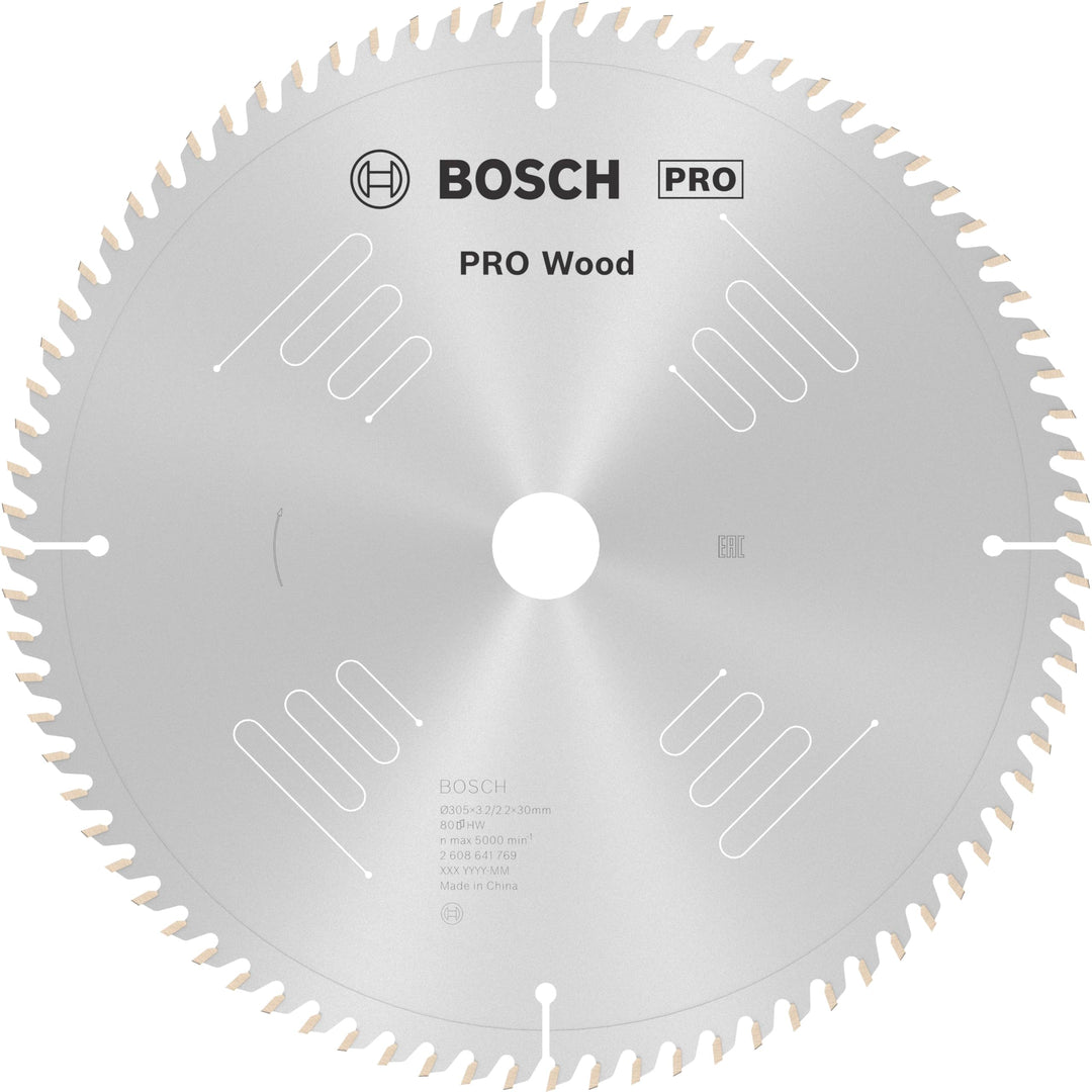 911060205 Bosch Zubehör 2608641769 Kreissägeblatt Optiline Wood 305 x 30 x 3,2 mm, 80, 305 x 30 x 3,