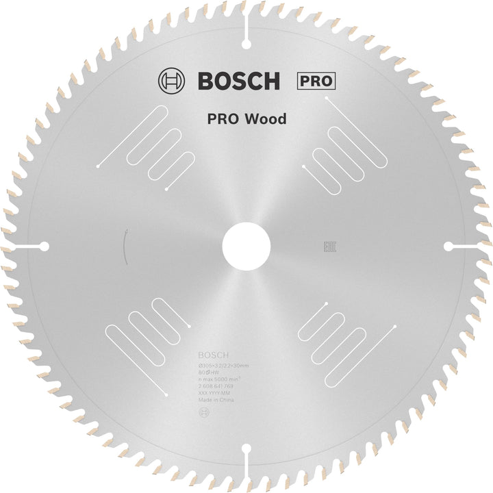911060205 Bosch Zubehör 2608641769 Kreissägeblatt Optiline Wood 305 x 30 x 3,2 mm, 80, 305 x 30 x 3,
