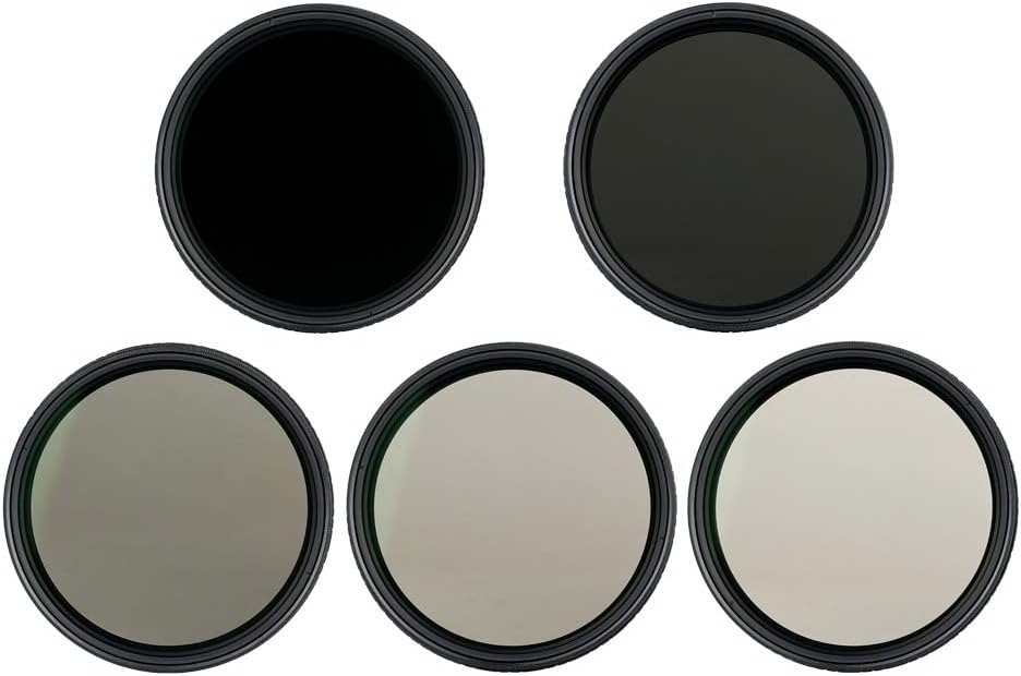 JJC 49 mm Variabler ND-Filter (ND2 - ND2000), Verstellbarer Graufilter, 18-lagige Beschichtung, HD o
