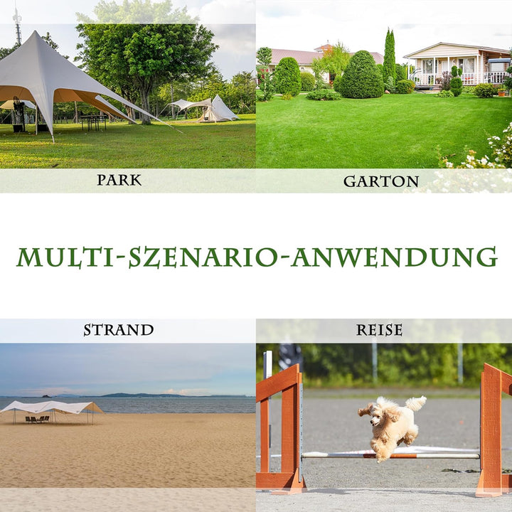Agility Set Hürdenset Hundetraining Zubehör mit 4 Stück Hürden, Slalom Stangen Agility-Ausrüstung fü