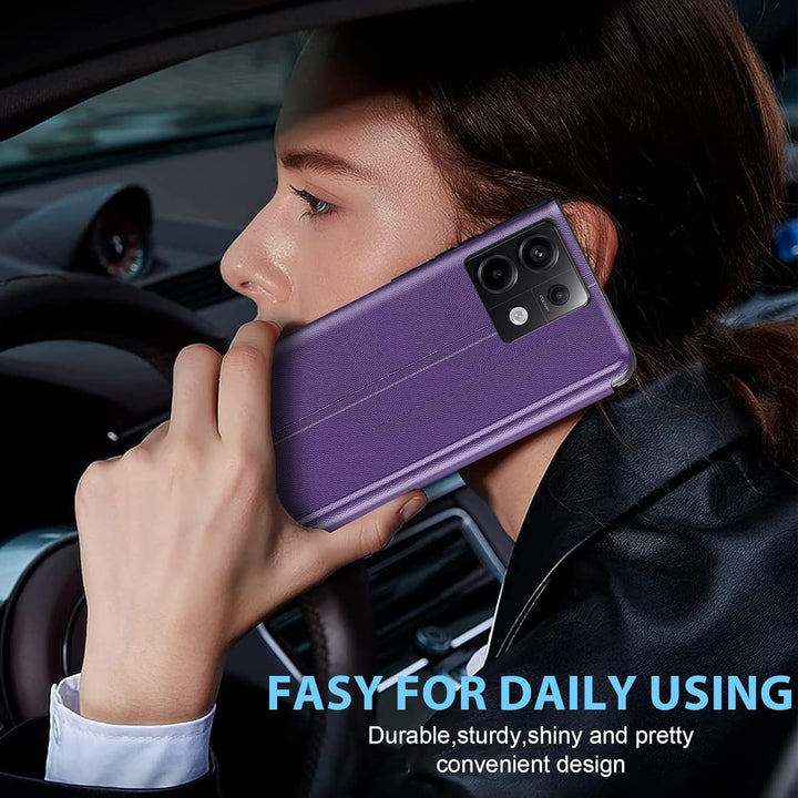 Handyhülle für Xiaomi Redmi Note 13 Pro Hülle Clear View Klappbar Leder Flip Hülle Redmi Note 13 Pro
