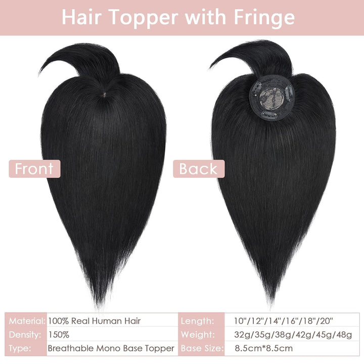 Topper Extensions Haarteile Echthaar Clip in Extensions Echthaar Weich Natürlich Glatt Toupet Haarve
