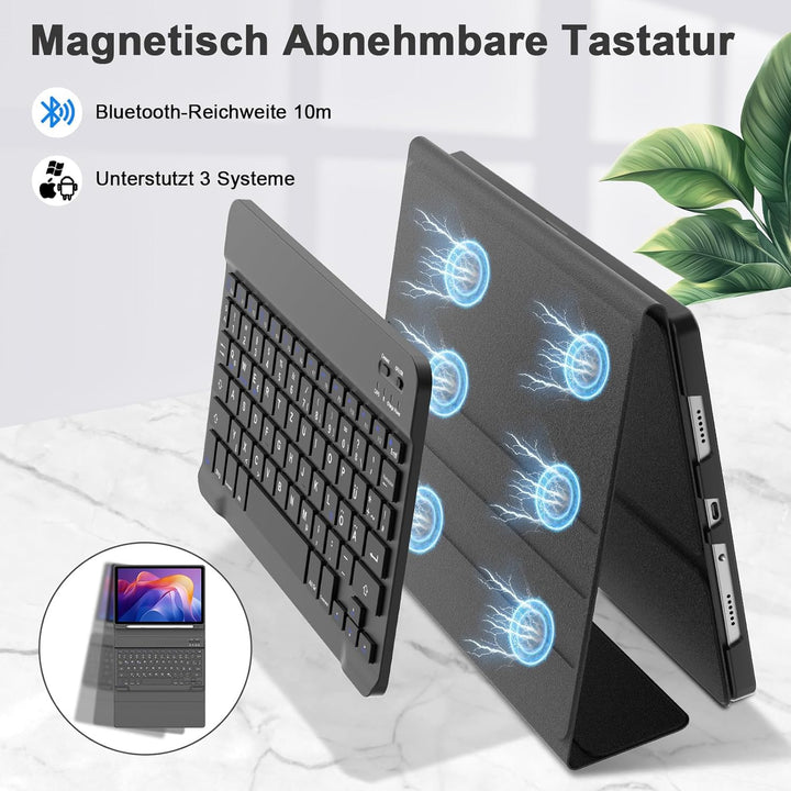 IVEOPPE Tastatur für Xiaomi Redmi Pad 2 &amp; SE 11 Zoll, Hülle mit Bluetooth Abnehmbarer Tastatur für R