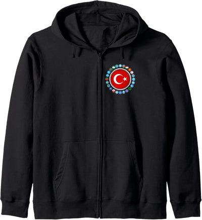 Türkei Flagge,Türkiye bayrak,Turkey flag. Kapuzenjacke
