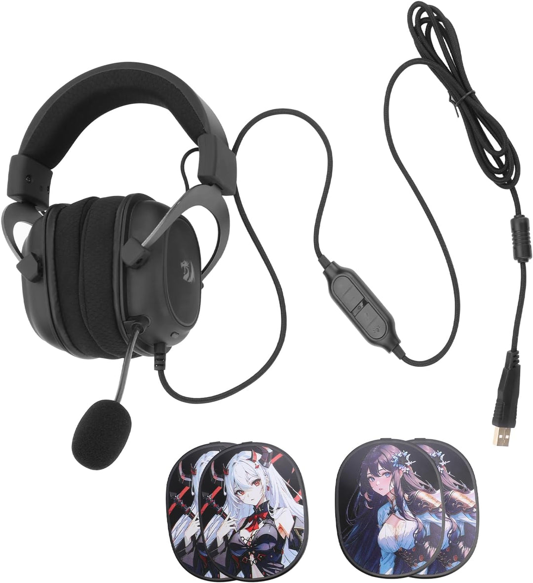 Redragon H510 AK RGB Gaming-Headset mit Kabel - 7.1 Surround Sound 53mm Audio-Treiber Memory Foam-Oh