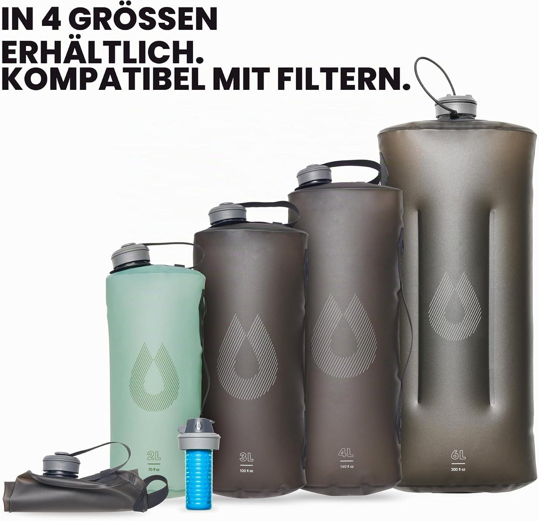 Hydrapak Seeker - Collapsible Water Storage (3L/100oz) - BPA & PVC Free Camping Hydration Reservoir