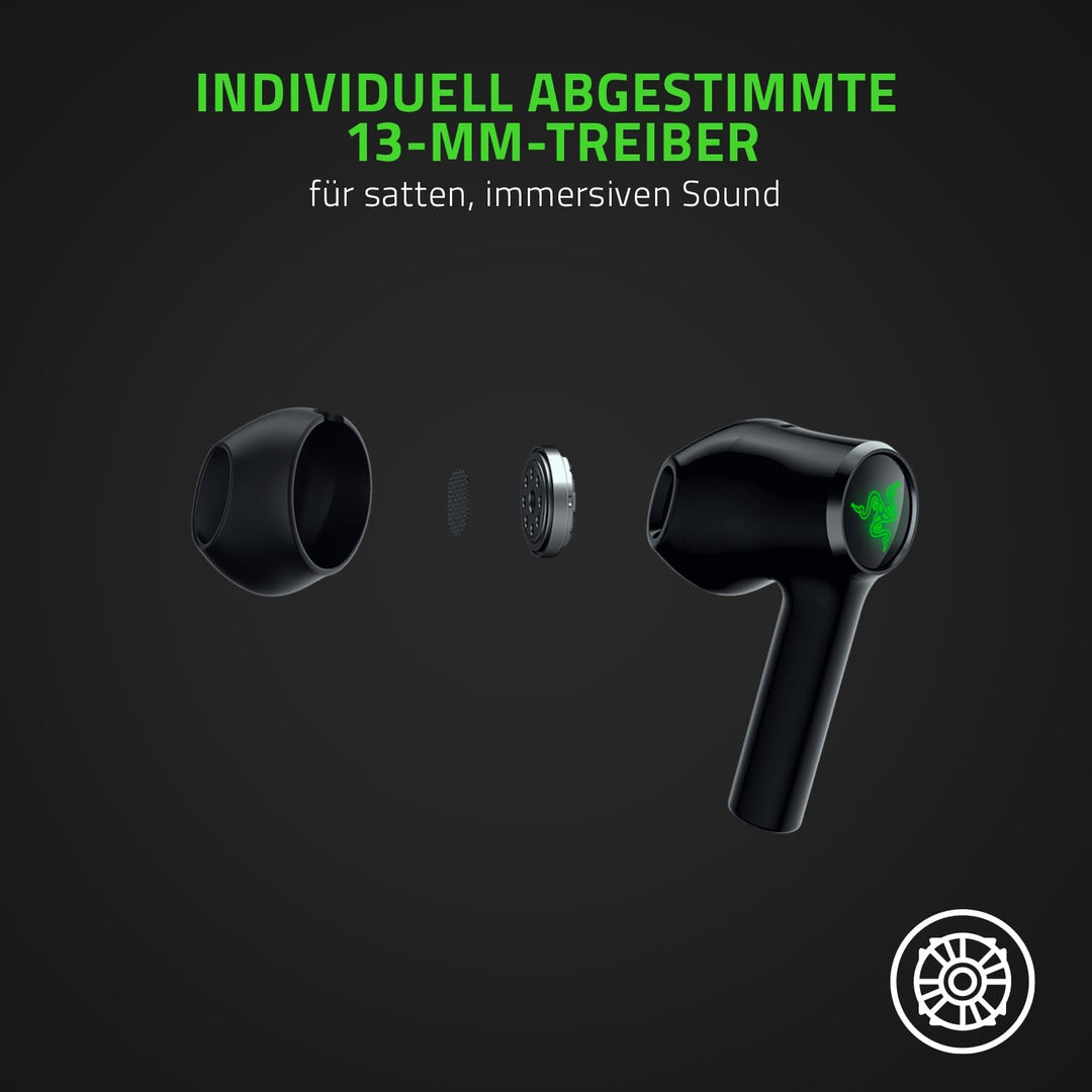 Razer Hammerhead True Wireless X - Niedrig Latenz Ohrstöpsel (Niedrig Lattenz 60ms Gaming Modus, Mob