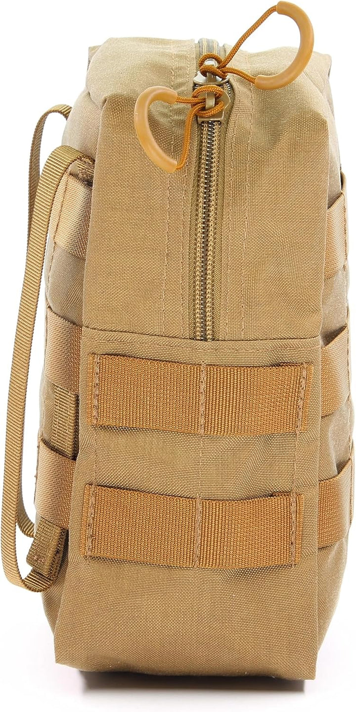 Zentauron Reissverschlusstasche Medium mit MOLLE-System I BW-Tasche, Rucksack Zusatztasche aus Cordu